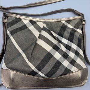 Burberry nova check canvas glitter crossbody
